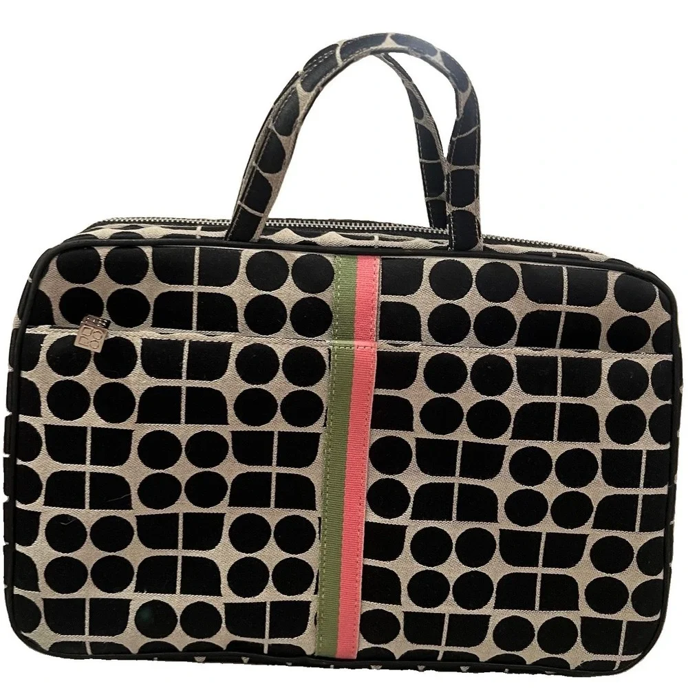 Kate Spade NY Vtg Dot Noel Y2K Travel Cosmetic Toiletry Bag Modern Designer
